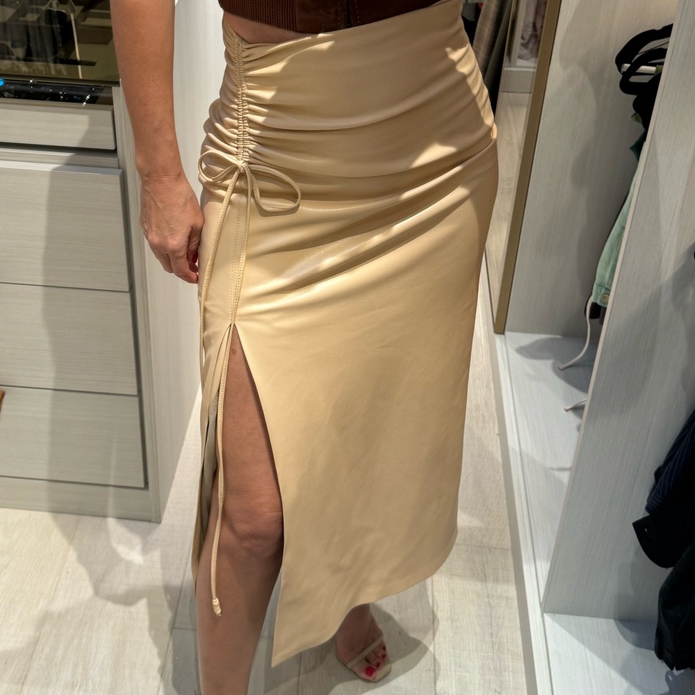 Nanushka Malorie Faux Leather Midi Skirt - Picture 3 of 10